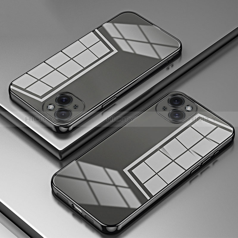 Coque Ultra Fine TPU Souple Housse Etui Transparente SY1 pour Apple iPhone 14 Plus Noir Plus