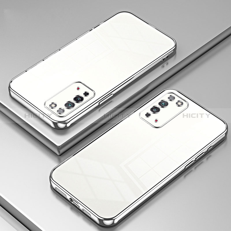 Coque Ultra Fine TPU Souple Housse Etui Transparente SY1 pour Huawei Honor X10 5G Argent Plus