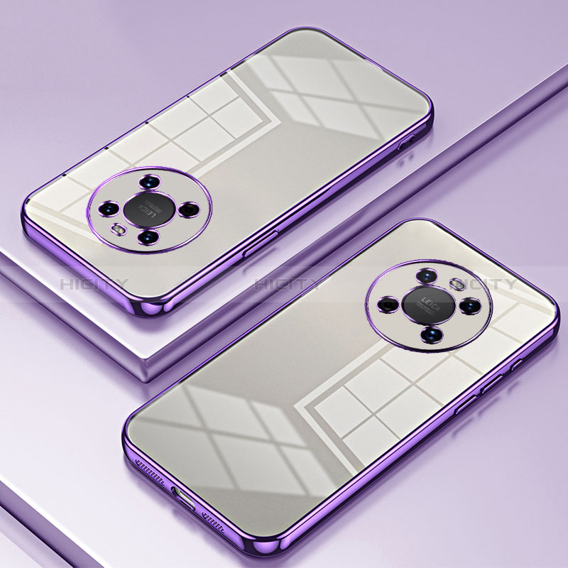 Coque Ultra Fine TPU Souple Housse Etui Transparente SY1 pour Huawei Mate 40 Violet Plus