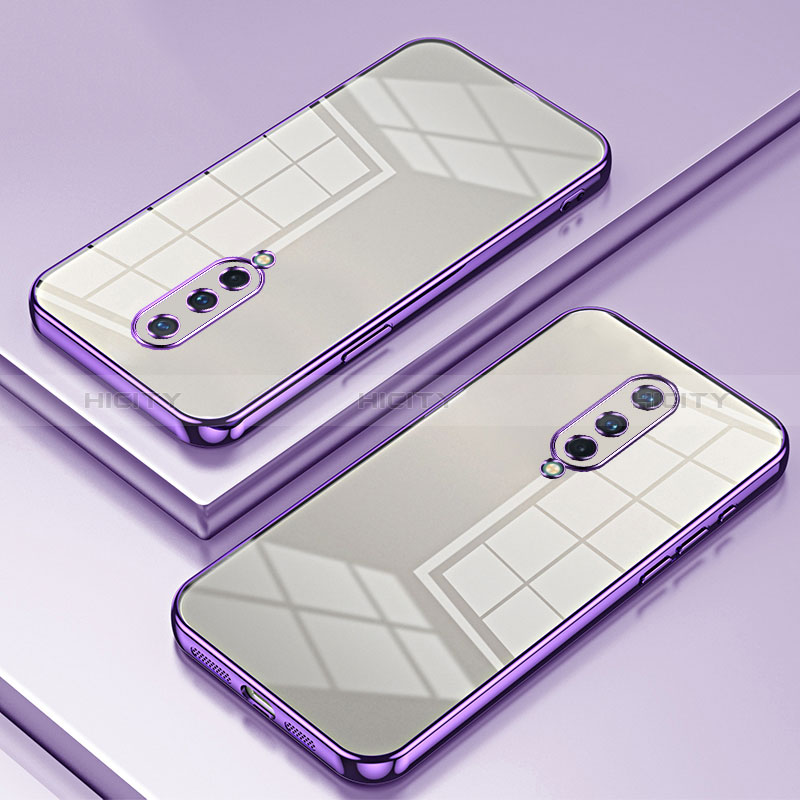 Coque Ultra Fine TPU Souple Housse Etui Transparente SY1 pour OnePlus 8 Violet Plus