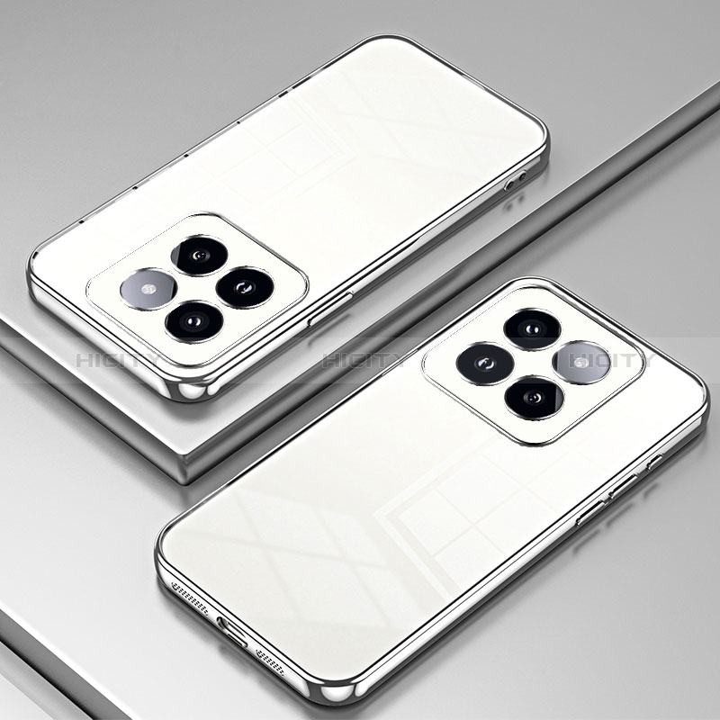 Coque Ultra Fine TPU Souple Housse Etui Transparente SY1 pour Xiaomi Mi 14 Pro 5G Argent Plus