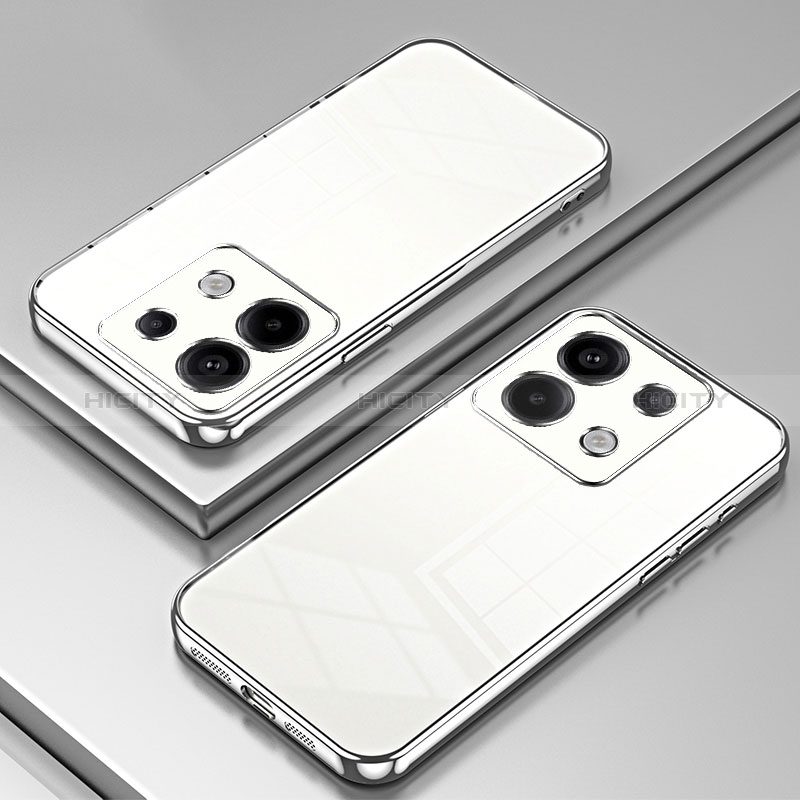 Coque Ultra Fine TPU Souple Housse Etui Transparente SY1 pour Xiaomi Redmi Note 13 Pro 5G Argent Plus