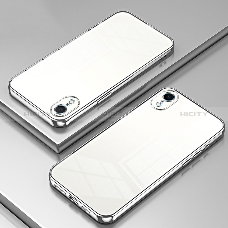 Coque Ultra Fine TPU Souple Housse Etui Transparente SY2 pour Apple iPhone XR Argent Plus