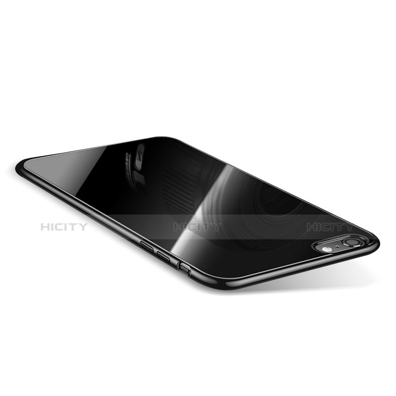 Coque Ultra Fine TPU Souple Housse Etui Transparente T08 pour Apple iPhone 6S Plus Noir Plus