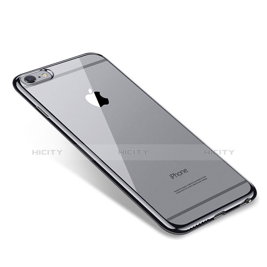 Coque Ultra Fine TPU Souple Housse Etui Transparente T09 pour Apple iPhone 6S Plus Noir Plus