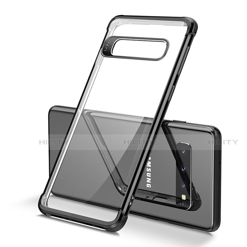 Coque Ultra Fine TPU Souple Housse Etui Transparente U01 pour Samsung Galaxy S10 Noir Plus