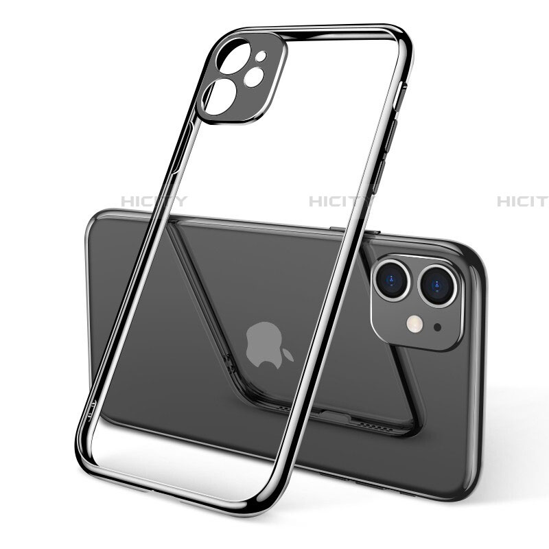 Coque Ultra Fine TPU Souple Housse Etui Transparente U02 pour Apple iPhone 11 Noir Plus