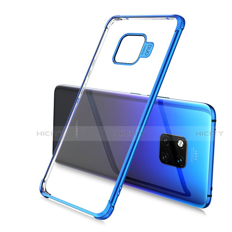 Coque Ultra Fine TPU Souple Housse Etui Transparente U02 pour Huawei Mate 20 Pro Bleu Plus