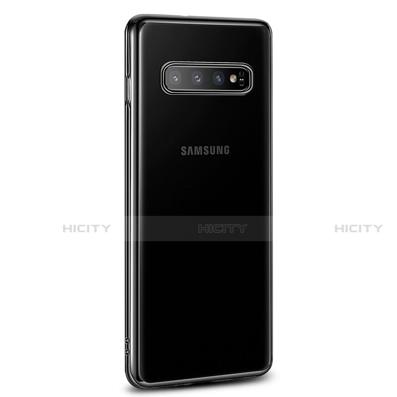 Coque Ultra Fine TPU Souple Housse Etui Transparente U03 pour Samsung Galaxy S10 Plus Noir Plus