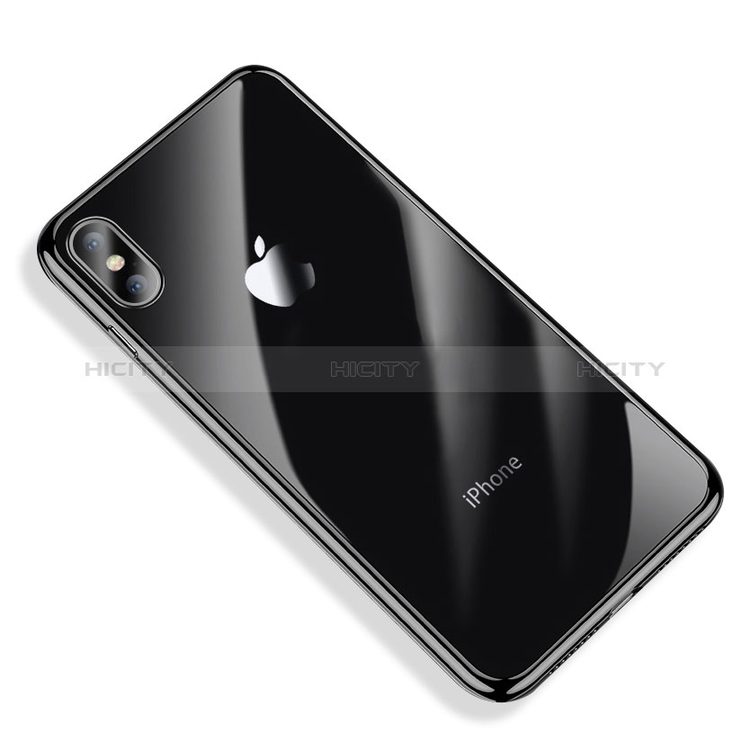 Coque Ultra Fine TPU Souple Housse Etui Transparente V03 pour Apple iPhone Xs Max Noir Plus