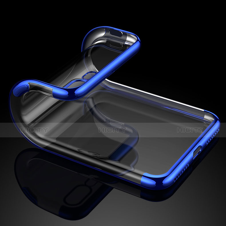 Coque Ultra Fine TPU Souple Transparente A04 pour Apple iPhone 7 Plus Bleu Plus