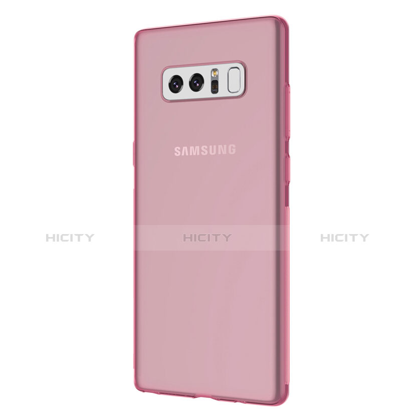 Coque Ultra Fine TPU Souple Transparente H01 pour Samsung Galaxy Note 8 Duos N950F Rose Plus