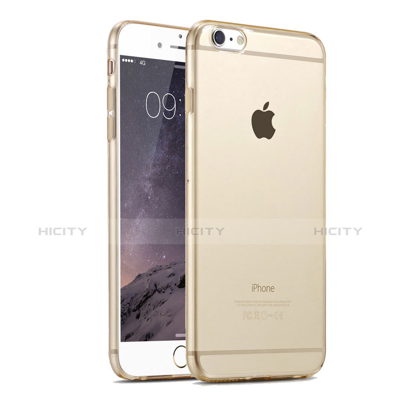 Coque Ultra Fine TPU Souple Transparente pour Apple iPhone 6 Or Plus