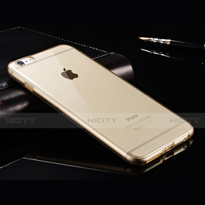 Coque Ultra Fine TPU Souple Transparente pour Apple iPhone 6 Or Plus