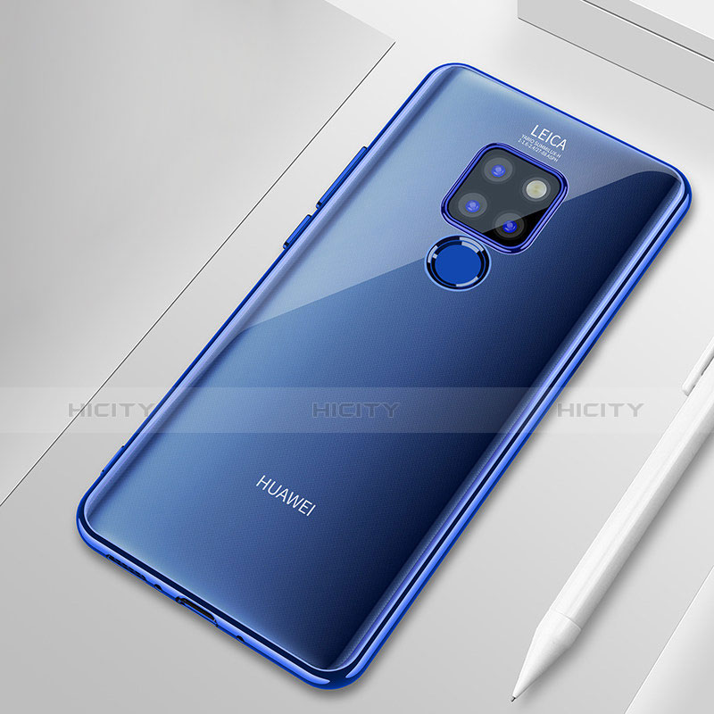 Coque Ultra Fine TPU Souple Transparente T02 pour Huawei Mate 20 Bleu Plus