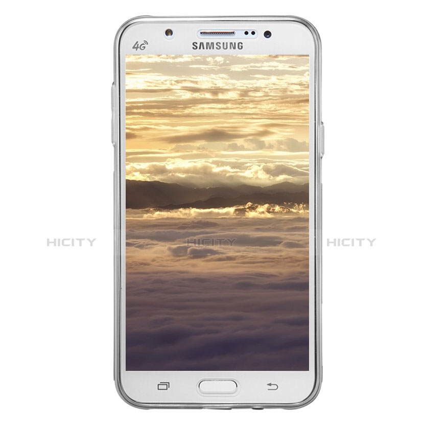 Coque Ultra Fine TPU Souple Transparente T02 pour Samsung Galaxy J5 SM-J500F Gris Plus