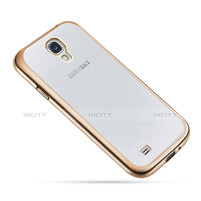 Coque Ultra Fine TPU Souple Transparente T02 pour Samsung Galaxy S4 IV Advance i9500 Or Plus
