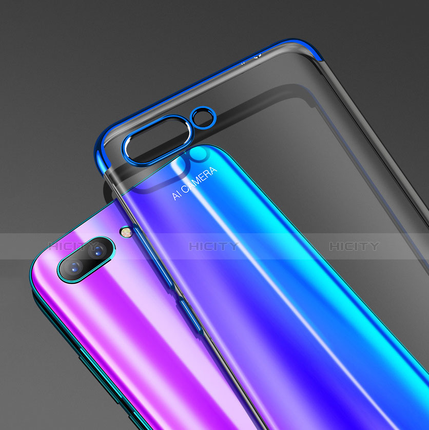 Coque Ultra Fine TPU Souple Transparente T06 pour Huawei Honor 10 Bleu Plus
