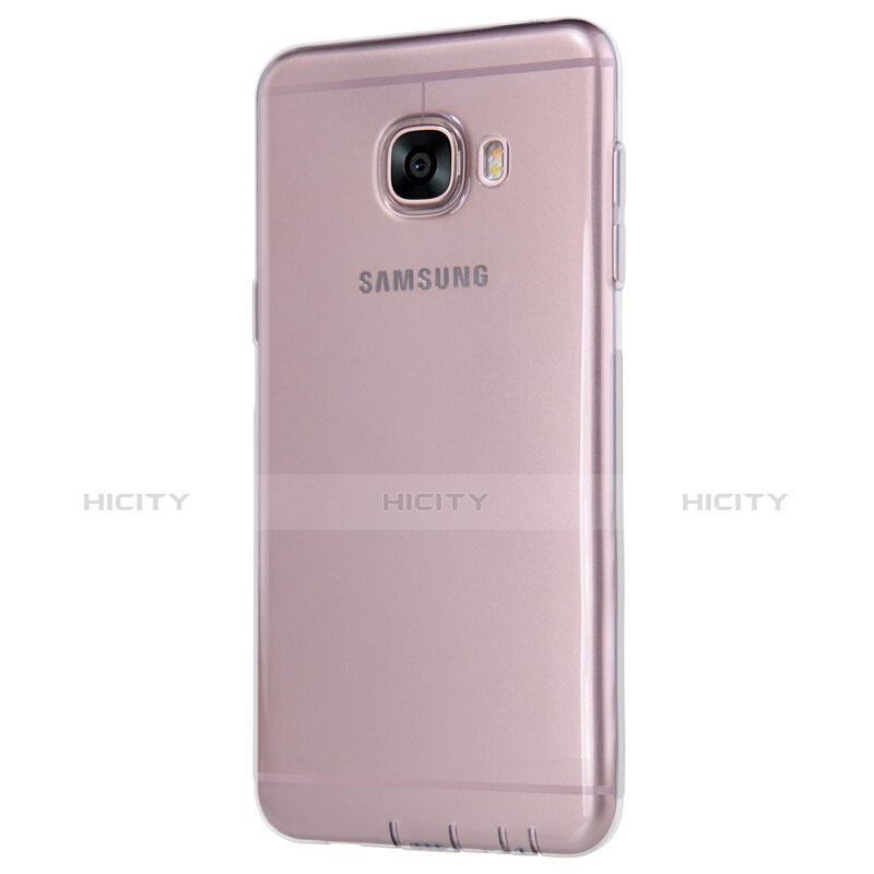 Coque Ultra Fine TPU Souple Transparente T06 pour Samsung Galaxy C5 SM-C5000 Gris Plus