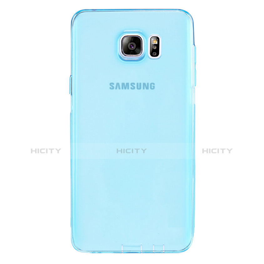 Coque Ultra Fine TPU Souple Transparente T06 pour Samsung Galaxy Note 5 N9200 N920 N920F Bleu Plus