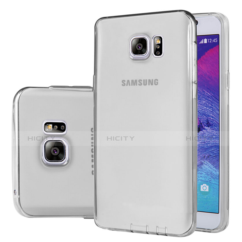 Coque Ultra Fine TPU Souple Transparente T06 pour Samsung Galaxy Note 5 N9200 N920 N920F Gris Plus