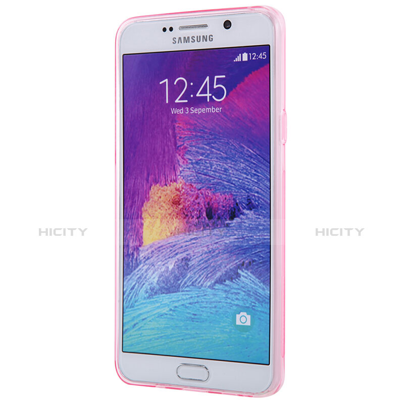 Coque Ultra Fine TPU Souple Transparente T06 pour Samsung Galaxy Note 5 N9200 N920 N920F Rose Plus