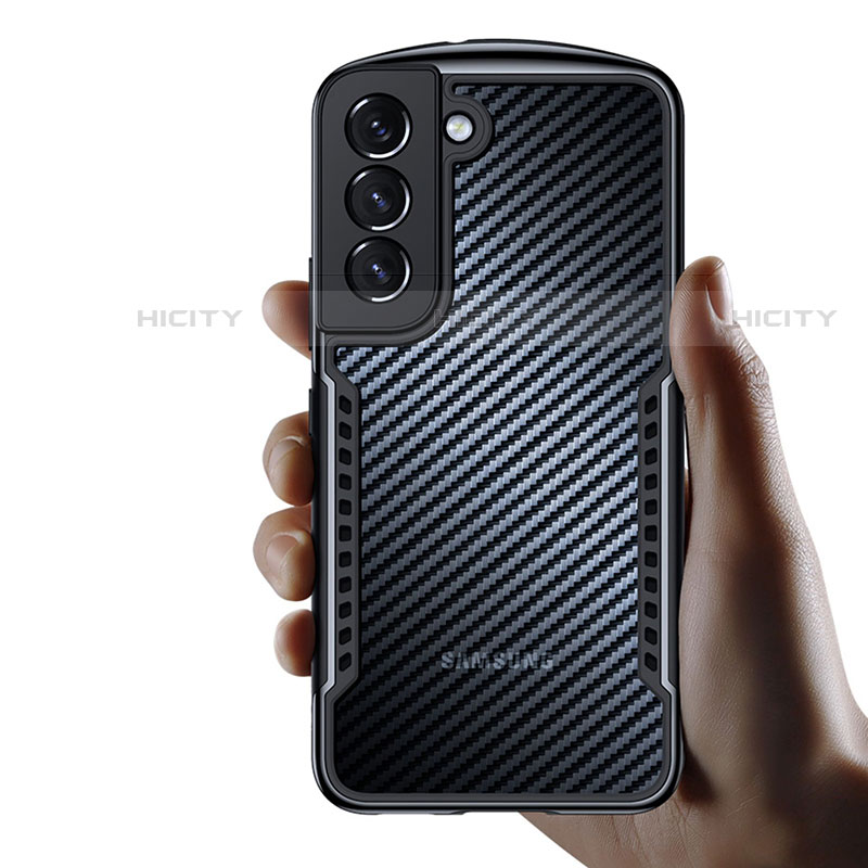 Coque Ultra Fine TPU Souple Transparente T06 pour Samsung Galaxy S21 Plus 5G Noir Plus