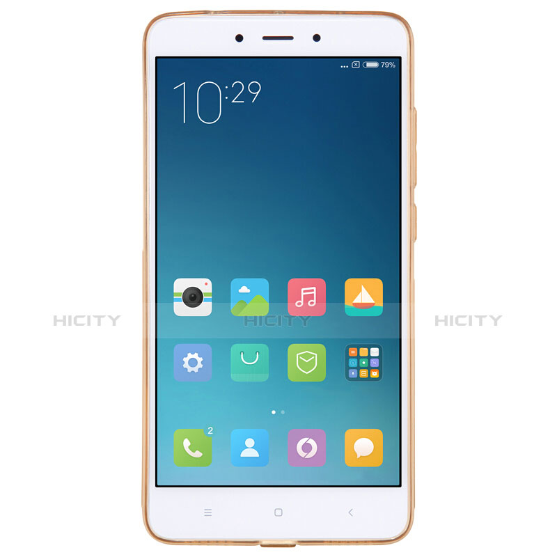 Coque Ultra Fine TPU Souple Transparente T06 pour Xiaomi Redmi Note 4 Or Plus