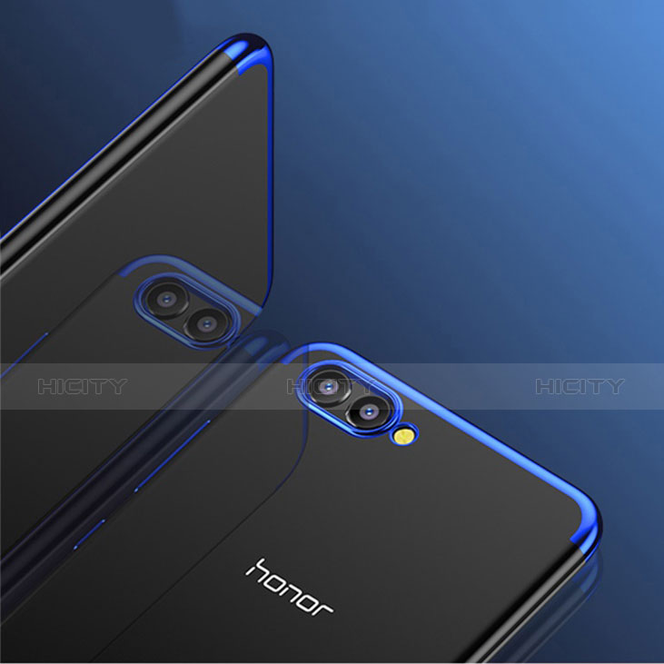 Coque Ultra Fine TPU Souple Transparente T09 pour Huawei Honor V10 Bleu Plus