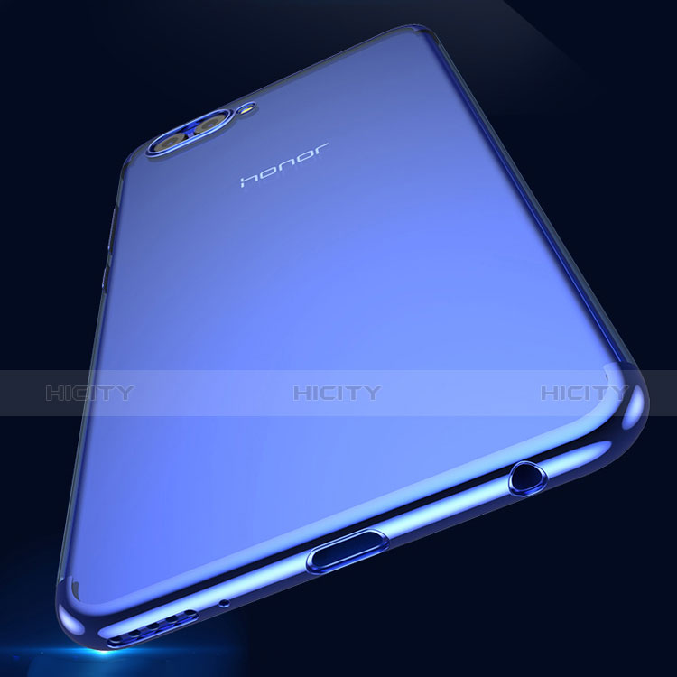 Coque Ultra Fine TPU Souple Transparente T09 pour Huawei Honor V10 Bleu Plus