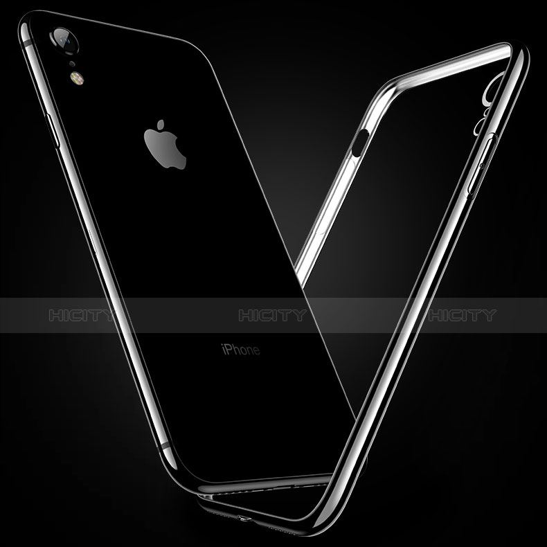 Coque Ultra Fine TPU Souple Transparente T10 pour Apple iPhone XR Noir Plus