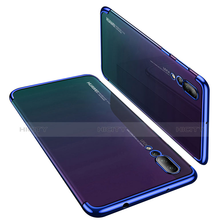 Coque Ultra Fine TPU Souple Transparente T10 pour Huawei P20 Pro Bleu Plus