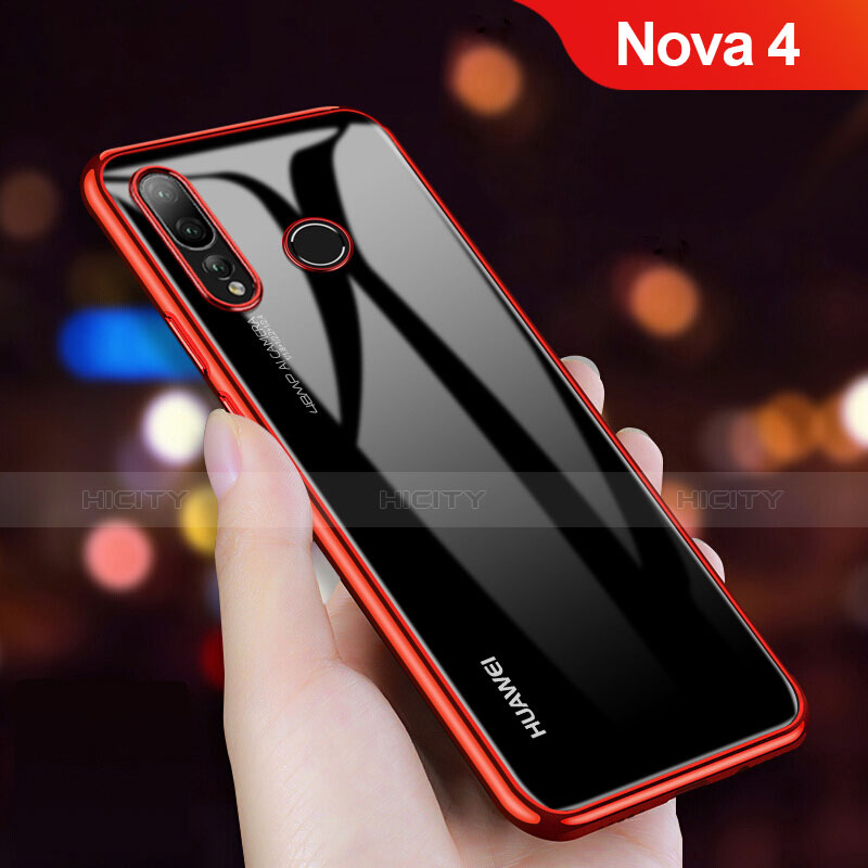 Coque Ultra Fine TPU Souple Transparente T11 pour Huawei Nova 4 Rouge Plus