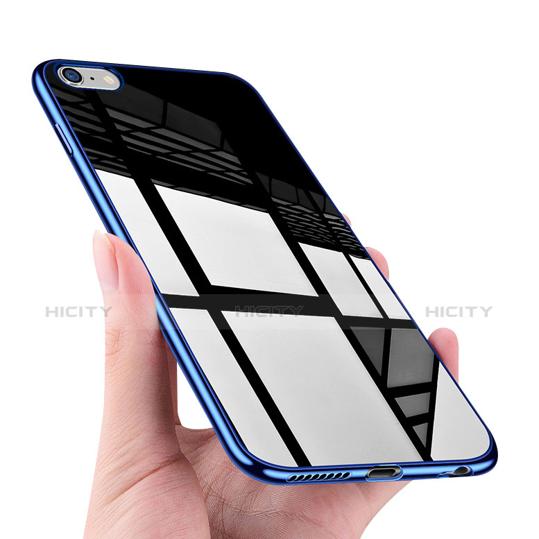 Coque Ultra Fine TPU Souple Transparente T12 pour Apple iPhone 6S Plus Bleu Plus
