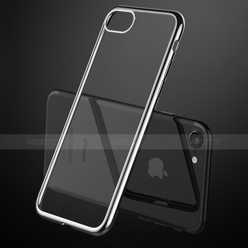 Coque Ultra Fine TPU Souple Transparente T18 pour Apple iPhone 7 Noir Plus