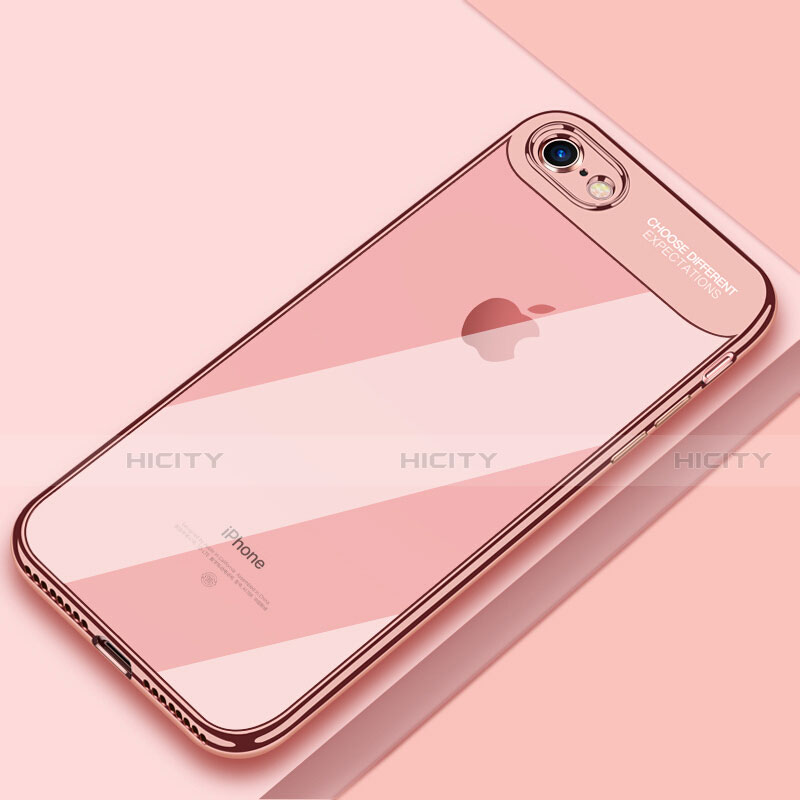 Coque Ultra Fine TPU Souple Transparente T18 pour Apple iPhone SE (2020) Or Rose Plus