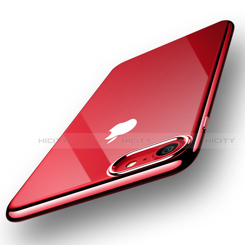 Coque Ultra Fine TPU Souple Transparente T18 pour Apple iPhone SE3 (2022) Rouge Plus