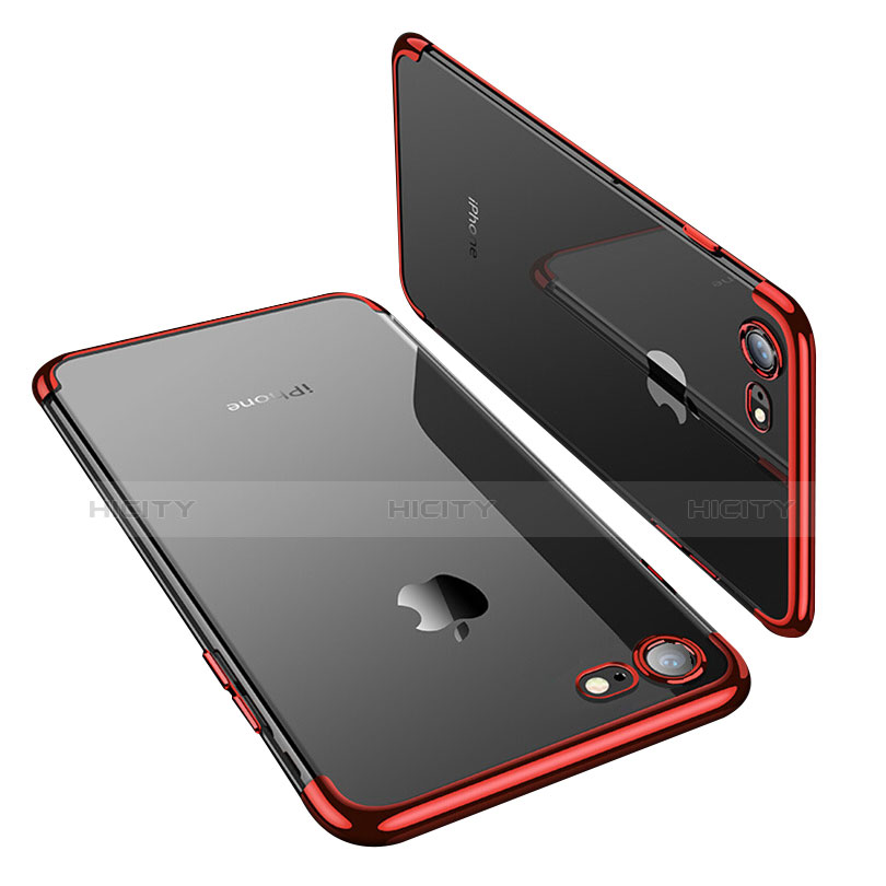Coque Ultra Fine TPU Souple Transparente T19 pour Apple iPhone 7 Rouge Plus