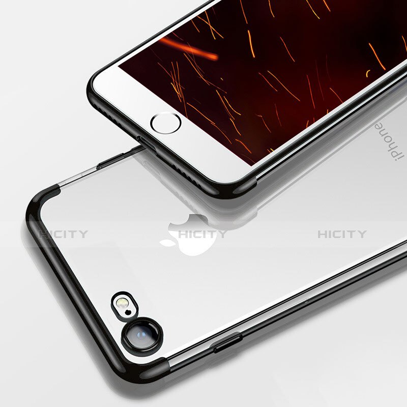 Coque Ultra Fine TPU Souple Transparente T19 pour Apple iPhone 8 Noir Plus