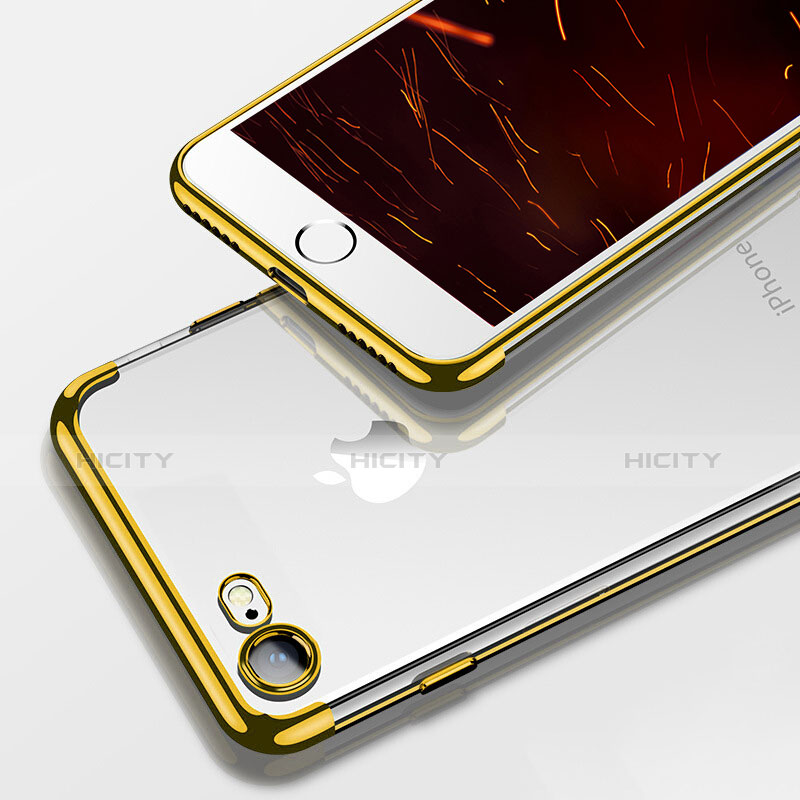 Coque Ultra Fine TPU Souple Transparente T19 pour Apple iPhone 8 Or Plus
