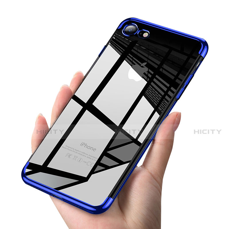 Coque Ultra Fine TPU Souple Transparente T19 pour Apple iPhone SE3 (2022) Bleu Plus