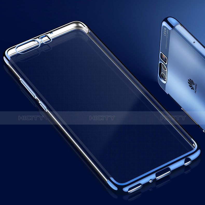 Coque Ultra Fine TPU Souple Transparente U03 pour Huawei P10 Bleu Plus