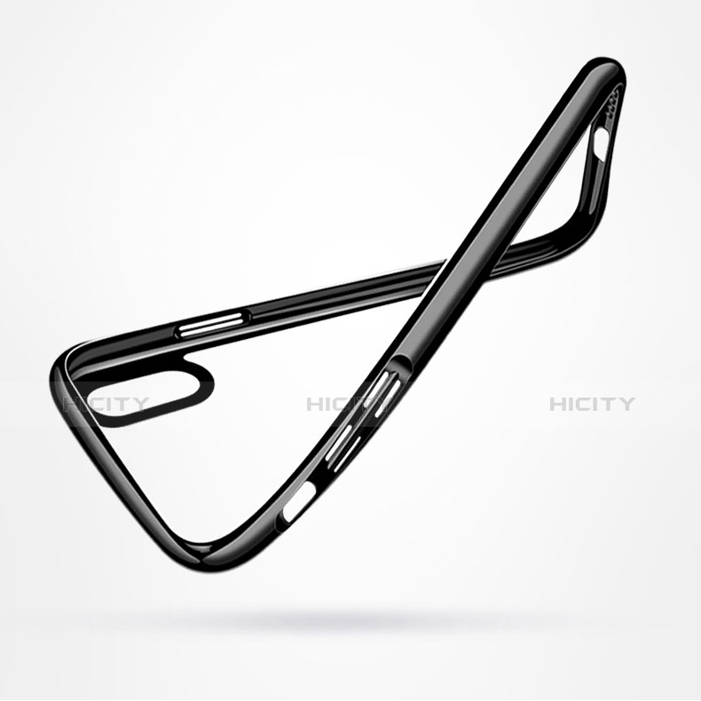 Coque Ultra Fine TPU Souple Transparente V04 pour Apple iPhone Xs Max Noir Plus