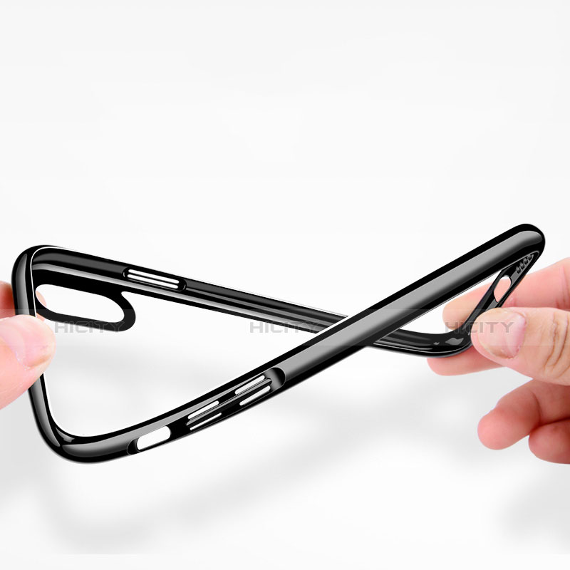 Coque Ultra Fine TPU Souple Transparente V04 pour Apple iPhone Xs Noir Plus