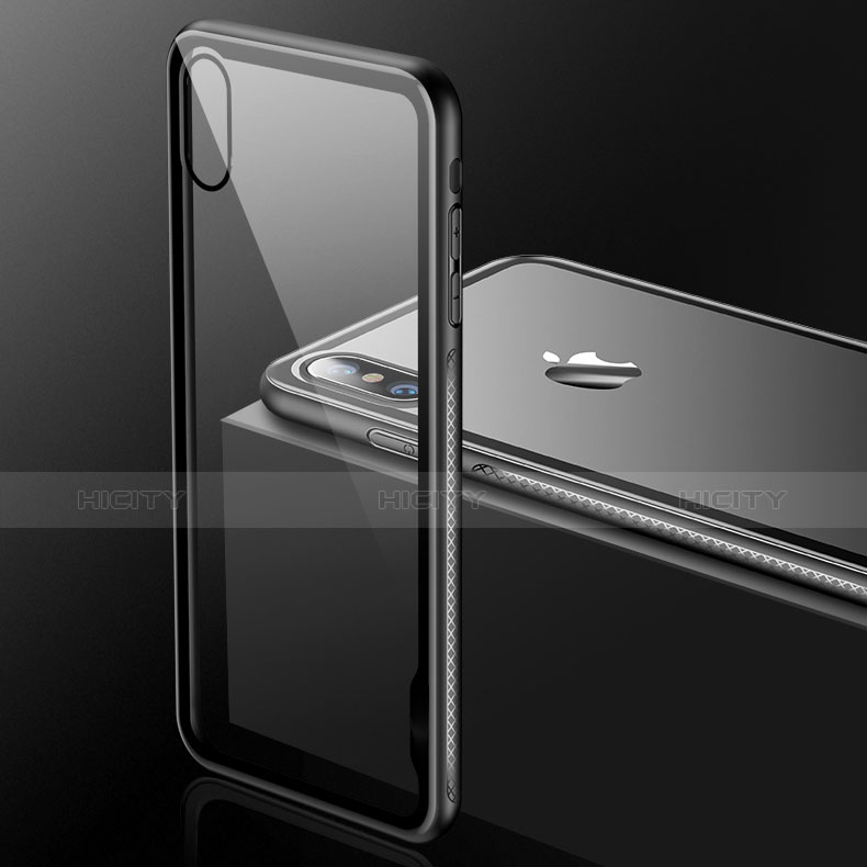 Coque Ultra Fine TPU Souple Transparente V08 pour Apple iPhone Xs Noir Plus