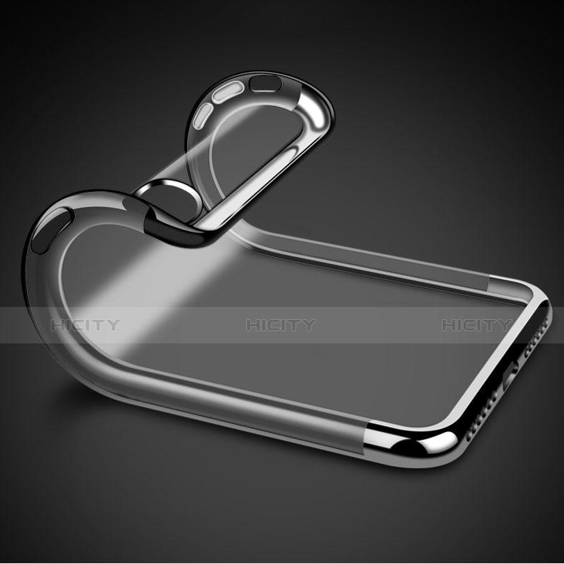 Coque Ultra Fine TPU Souple Transparente V12 pour Apple iPhone Xs Noir Plus
