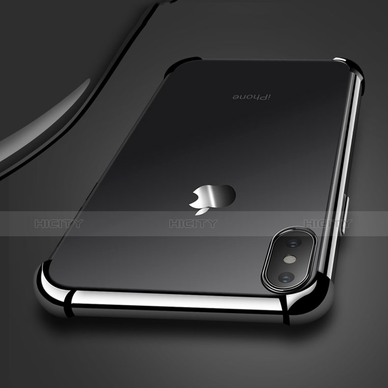 Coque Ultra Fine TPU Souple Transparente V14 pour Apple iPhone Xs Max Noir Plus