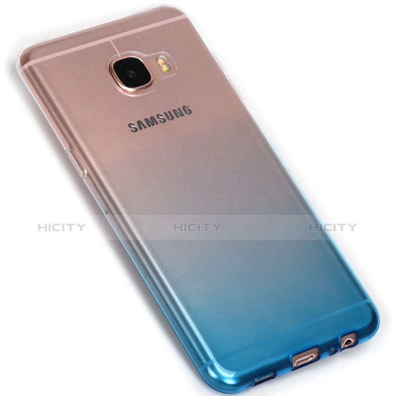 Coque Ultra Fine Transparente Souple Degrade G01 pour Samsung Galaxy C5 SM-C5000 Bleu Plus