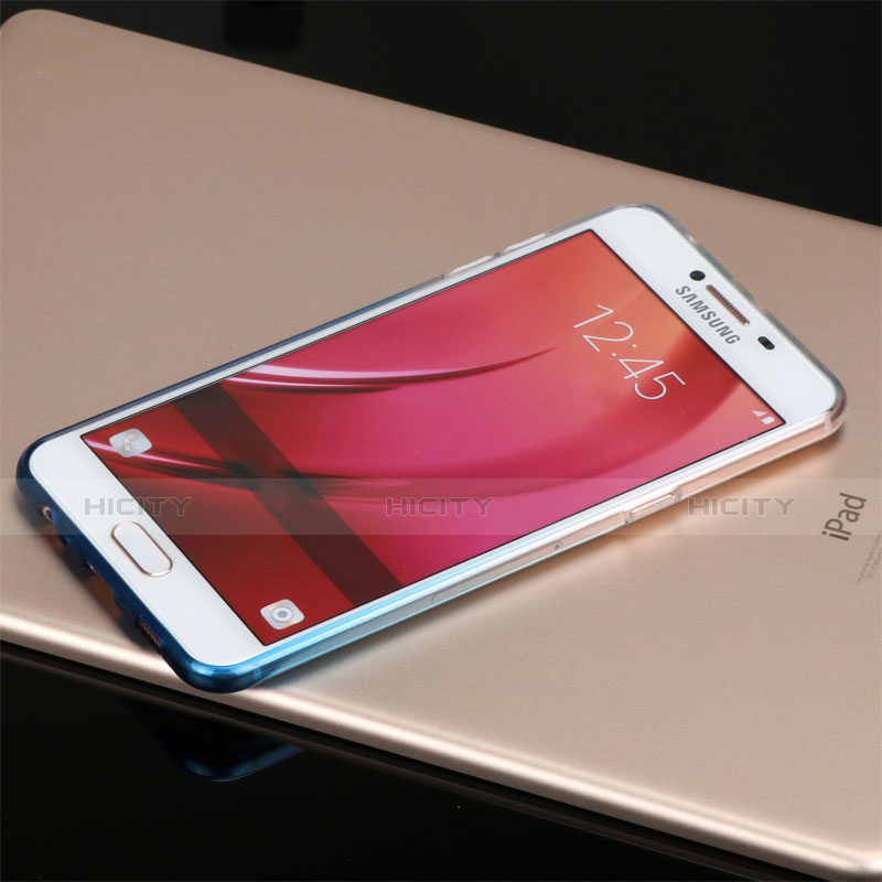Coque Ultra Fine Transparente Souple Degrade G01 pour Samsung Galaxy C5 SM-C5000 Bleu Plus