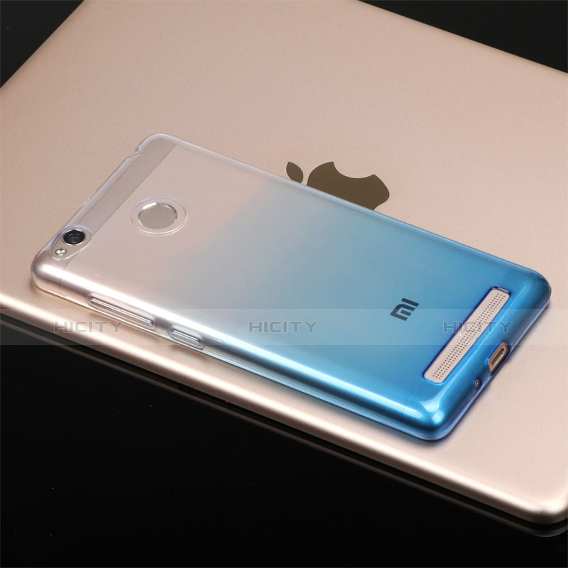 Coque Ultra Fine Transparente Souple Degrade G01 pour Xiaomi Redmi 3 Pro Bleu Plus